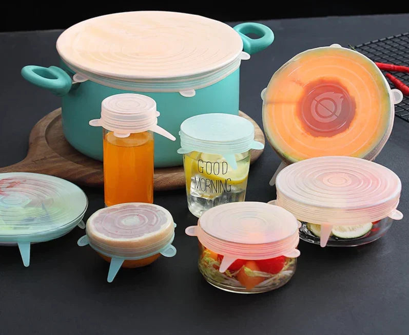 Couvercle en Silicone Extensible (Lot de 6)