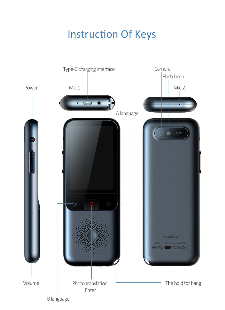Traducteur intelligent audio portable - 138 langues
